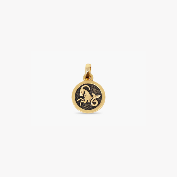 Petite Antique Zodiac Medallion