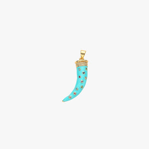 Gemstone Lucky Horn Charm