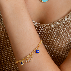 Micro Pave Letter Charm