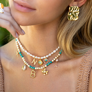 Mykonos Personalized Charm Necklace