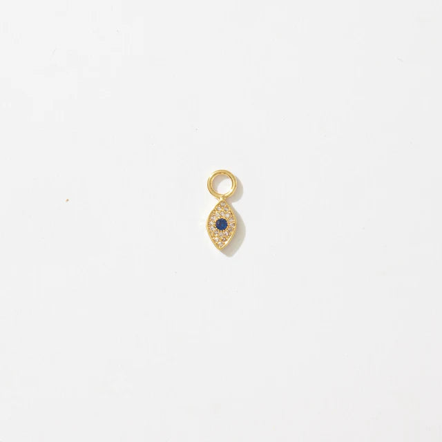 Evil Eye Protection Huggie Hoop Charm