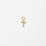 Byzantine Twist Cross Huggie Hoop Charm