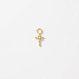 Byzantine Twist Cross Huggie Hoop Charm
