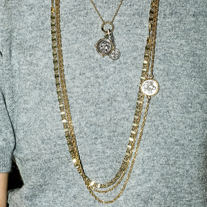 Yiayia Long Triple Chain Necklace