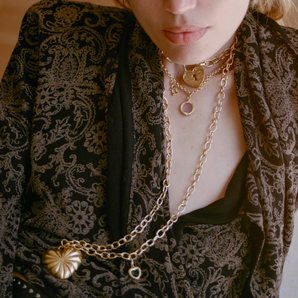 Cherie Convertible Heart Wrap Necklace and Belt Chain