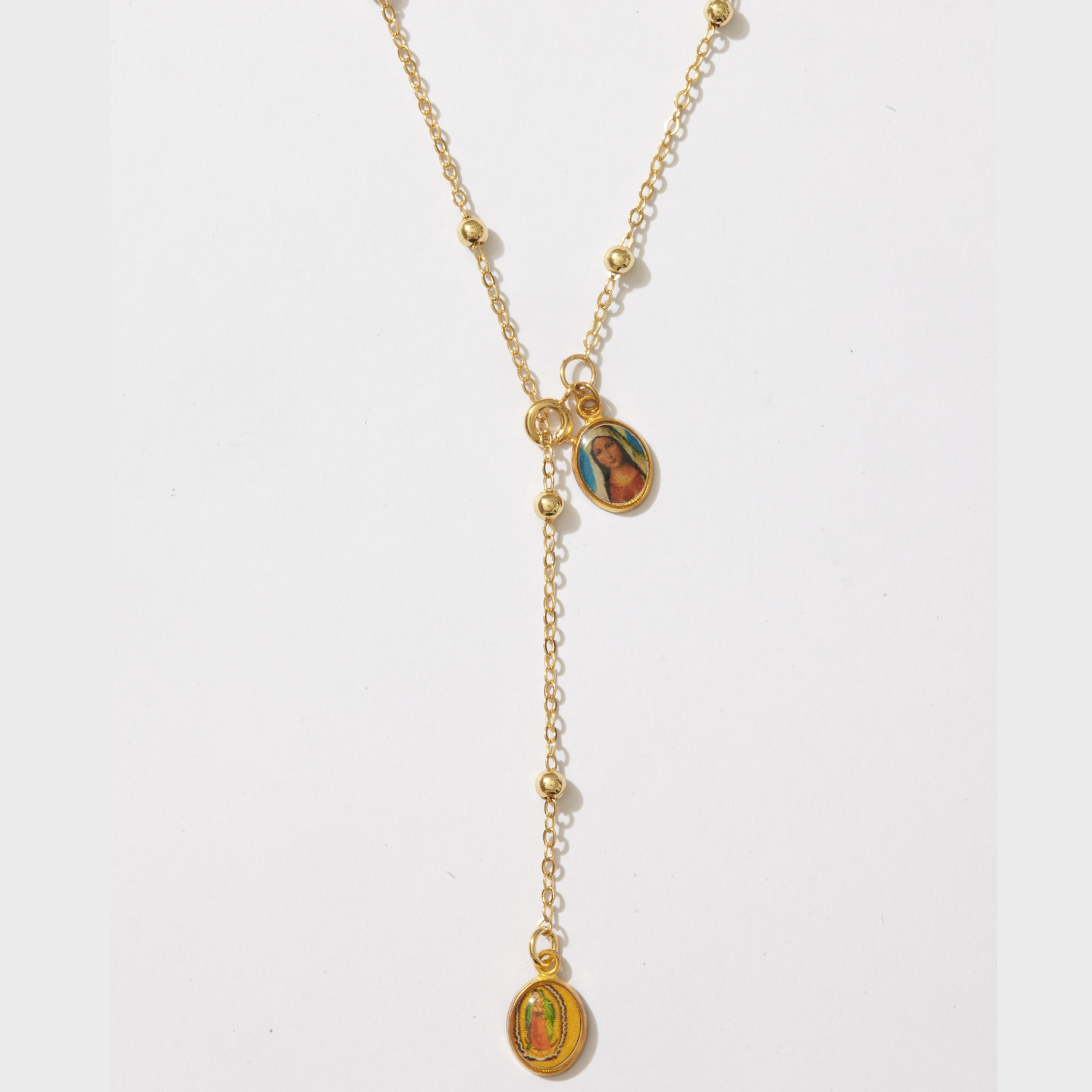 Madonna Gold Bead Prayer Strand