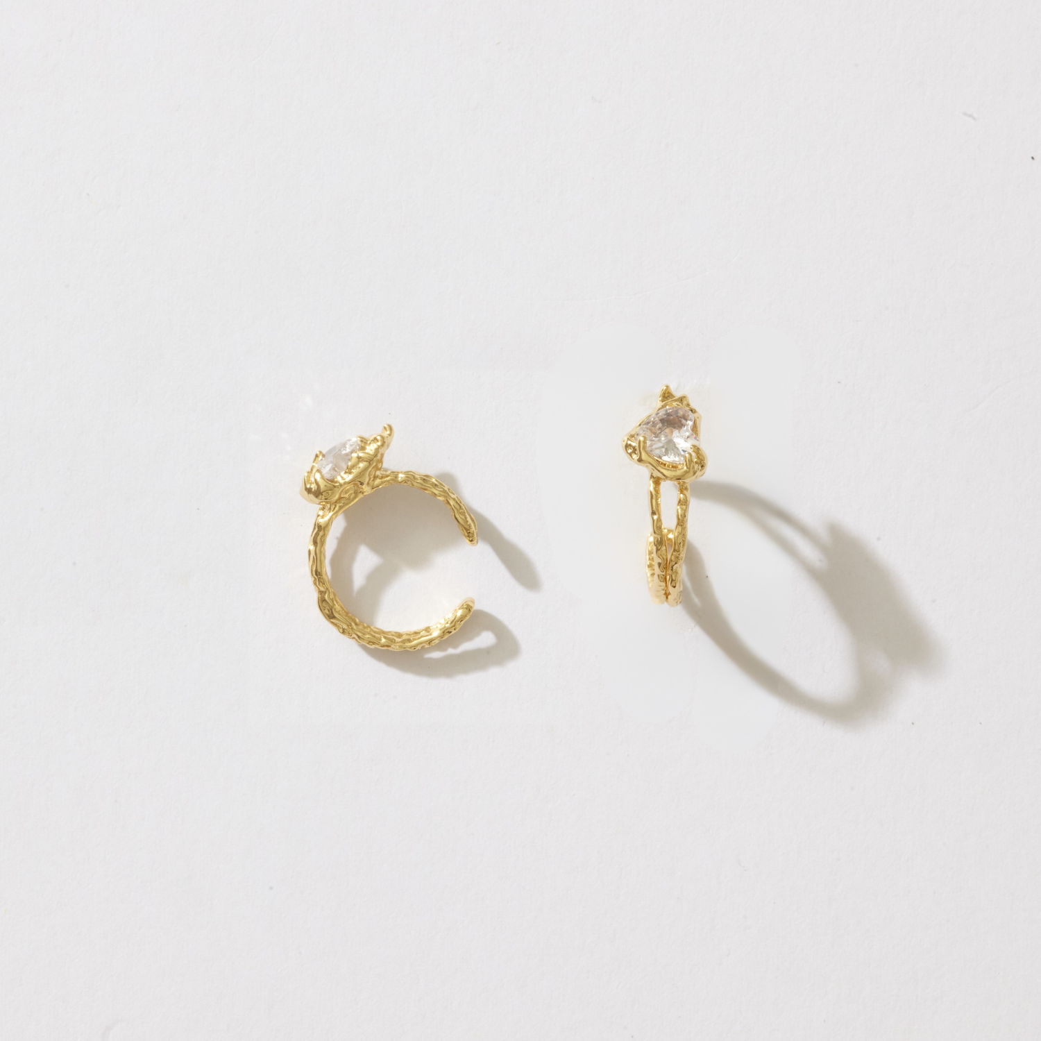 Stone Heart Ear Cuff