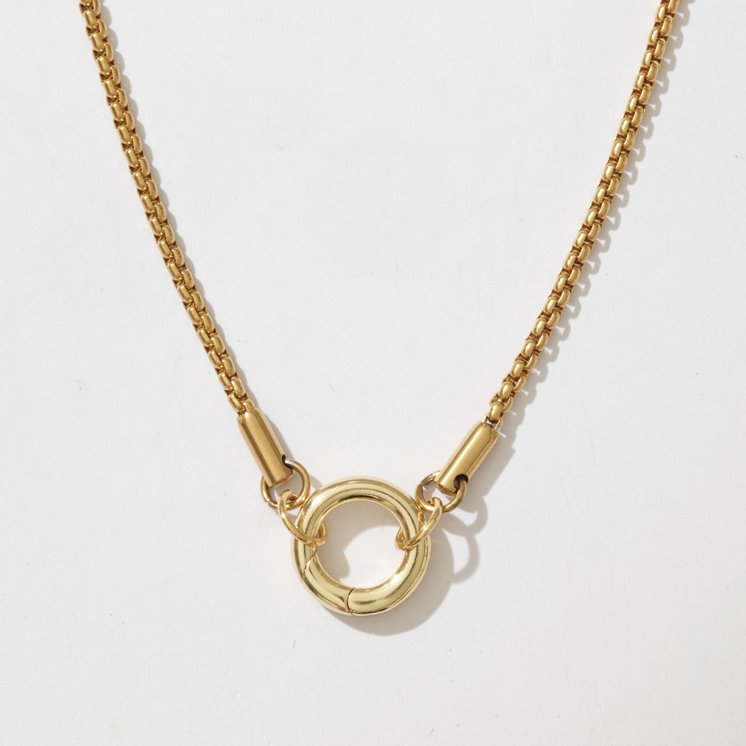 Curved Box Charm Chain