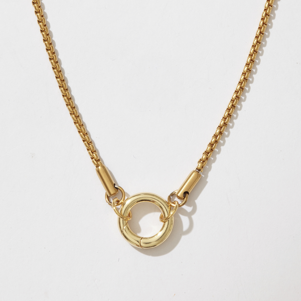 Curved Box Charm Chain