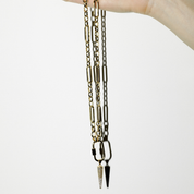 Flat Link Charm Chain Necklace