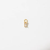 Byzantine Emerald Cut Huggie Hoop Charm