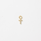 Divina Cross Huggie Hoop Charm