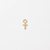 Divina Cross Huggie Hoop Charm