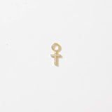 Divina Cross Huggie Hoop Charm
