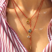 Madonna Prayer Strand Rosary Necklace