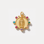 Rainbow Virgin Mary Medallion