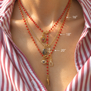 Protection Evil Eye Bead Lariat