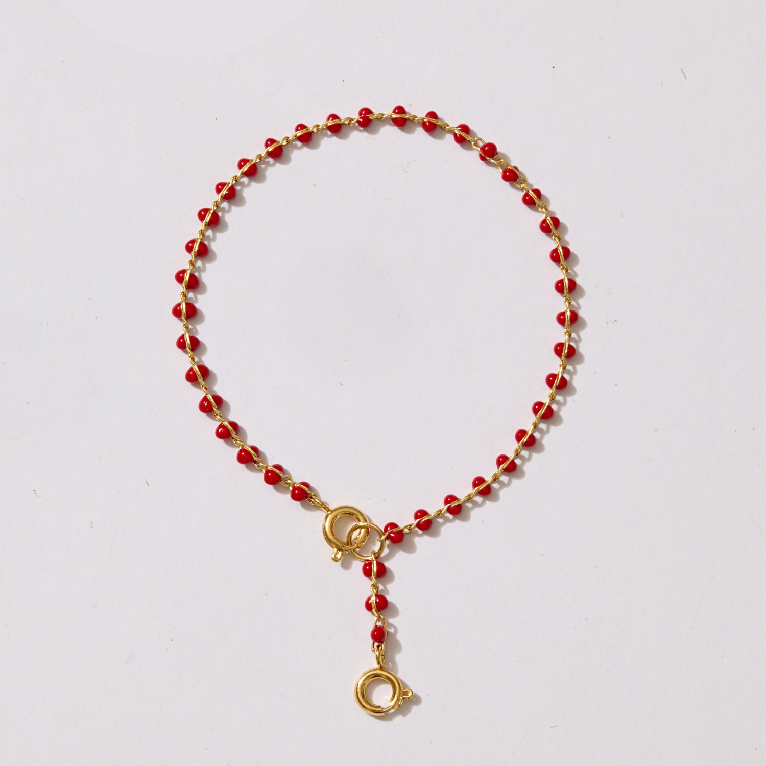 Enamel Drop Chain Charm Bracelet