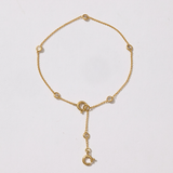 Stella Bezel Drop Charm Bracelet