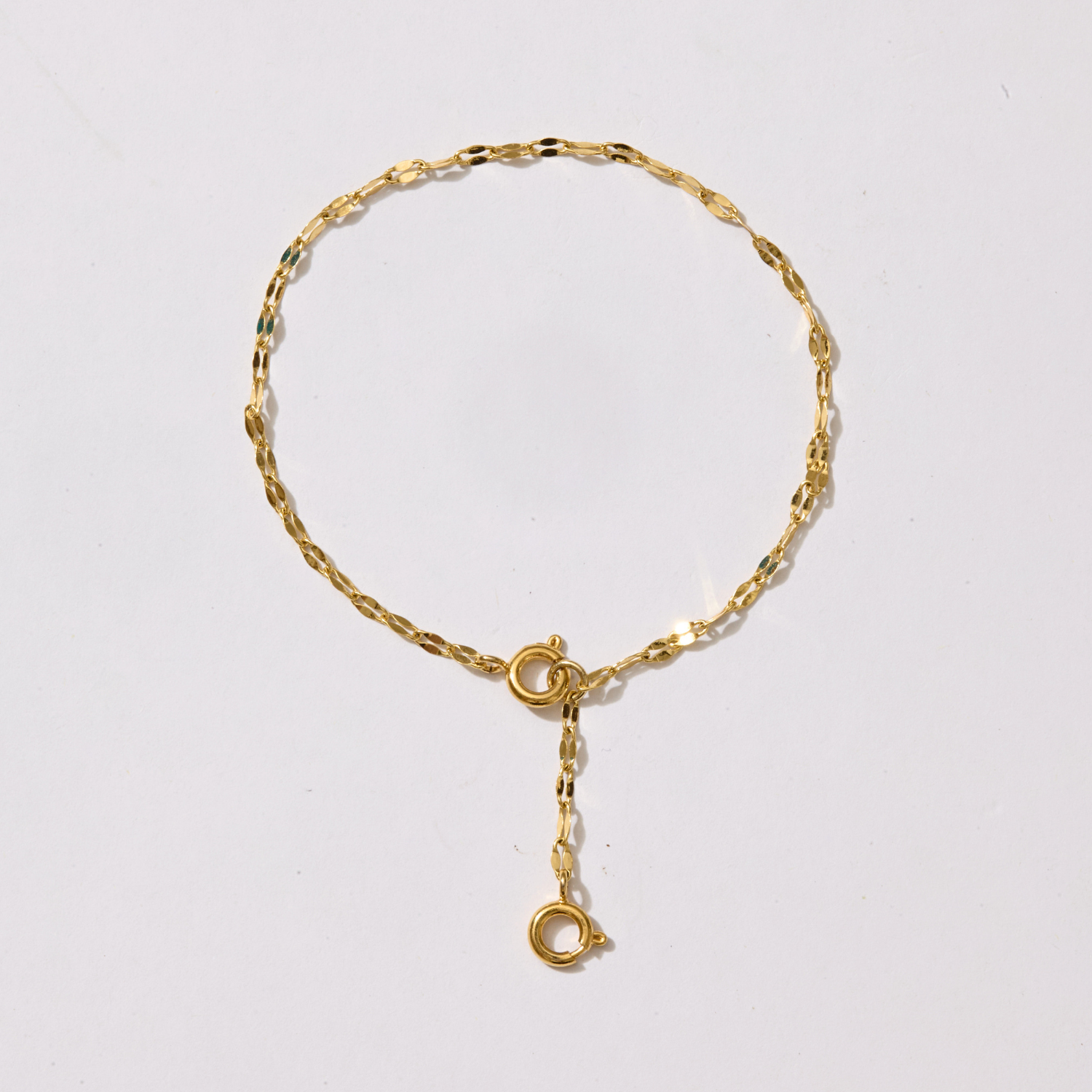 Gemma Mirror Drop Chain Charm Bracelet