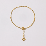 Gemma Mirror Drop Chain Charm Bracelet