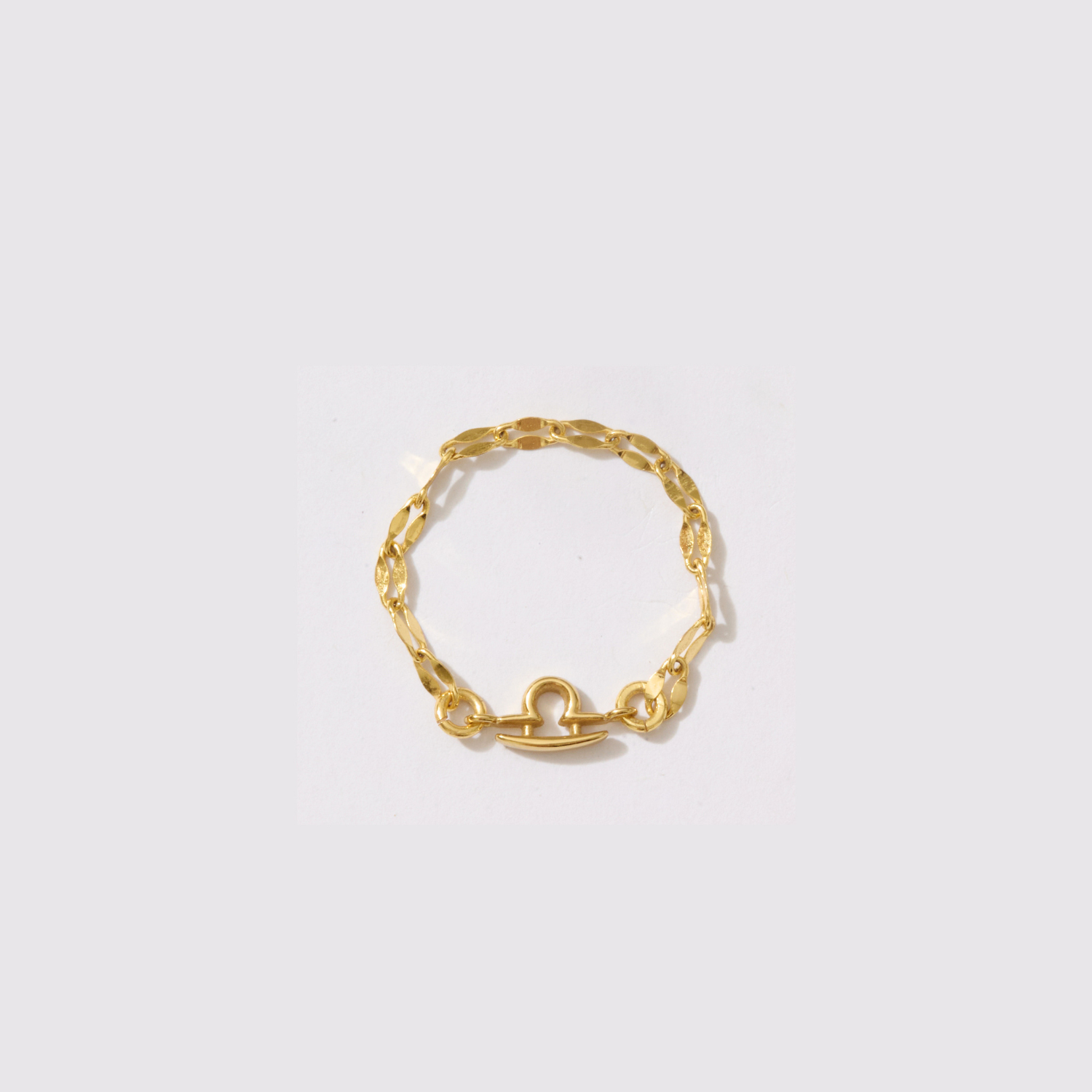 Zodiac Mirror Chain Ring