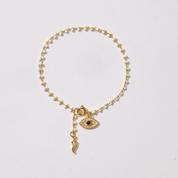 Protection Evil Eye Enamel Bead Bracelet