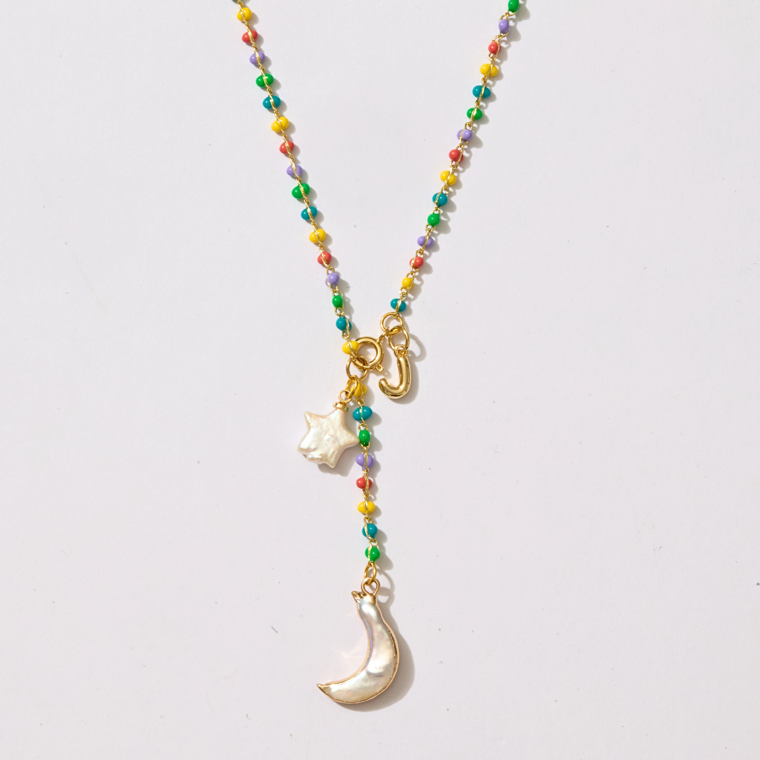 Luna Initial Moon and Star Lariat