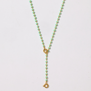 Enamel Strand Drop Chain Charm Necklace