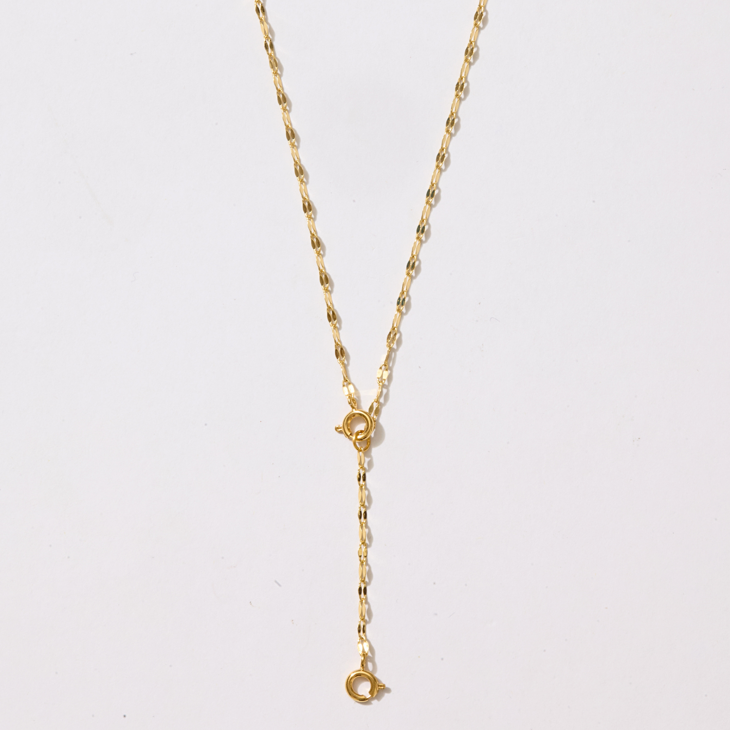 Gemma Mirror Drop Chain Charm Necklace