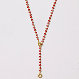 Enamel Strand Drop Chain Charm Necklace