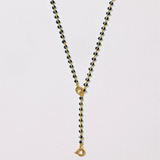 Enamel Strand Drop Chain Charm Necklace