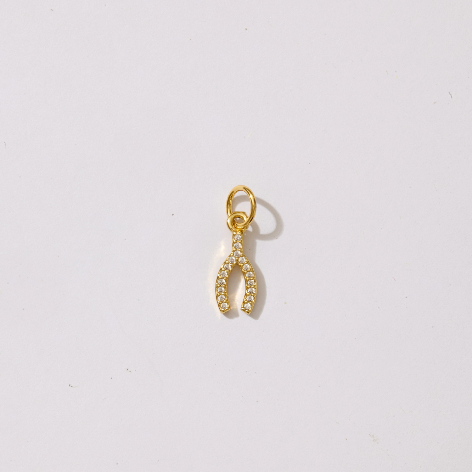 Milou Petite Pave Wishbone Charm