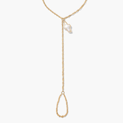 Petite Pearl Cross Hand Chain