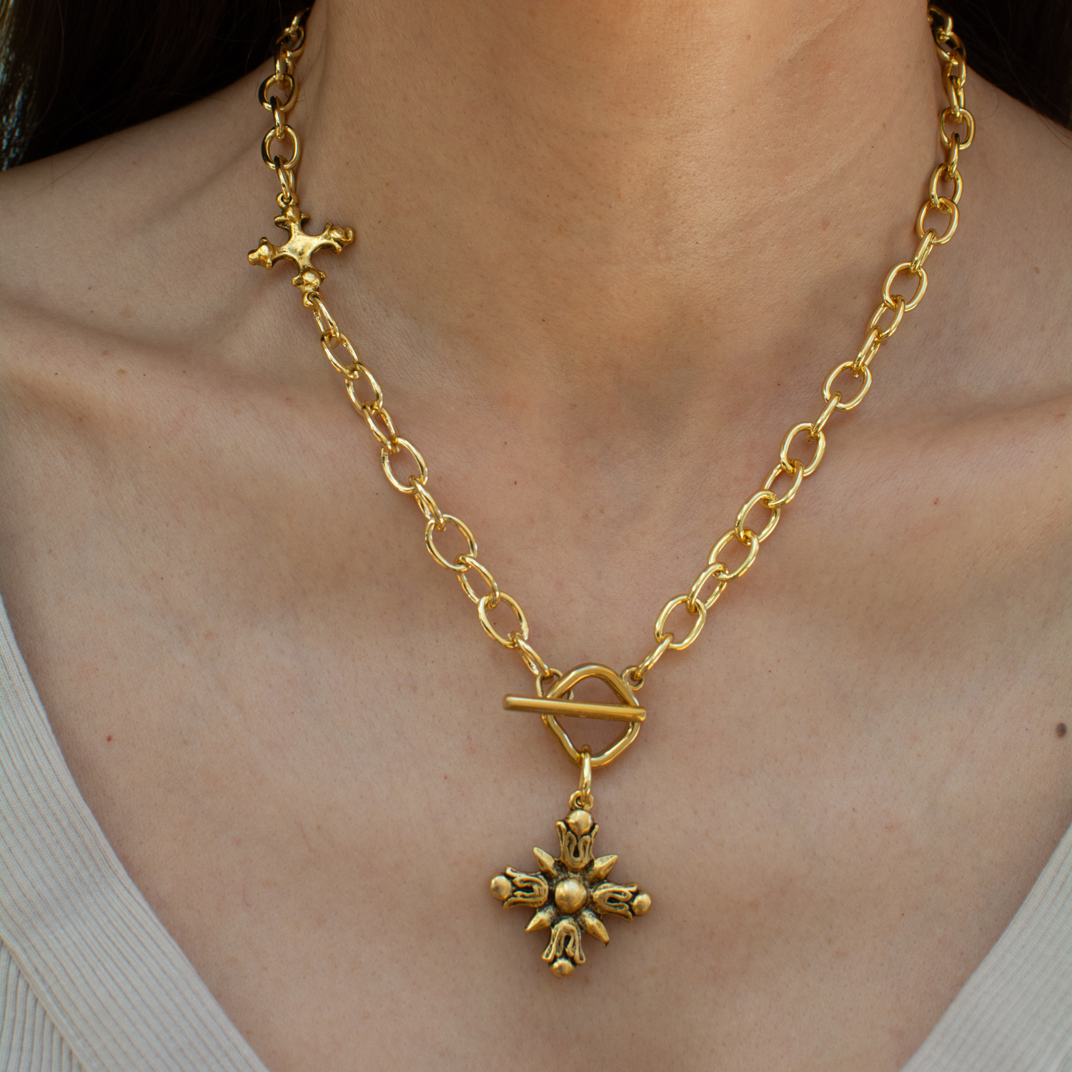 Solis Antique Toggle Necklace