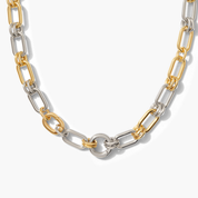 Two-Tone Charm Chain Necklace