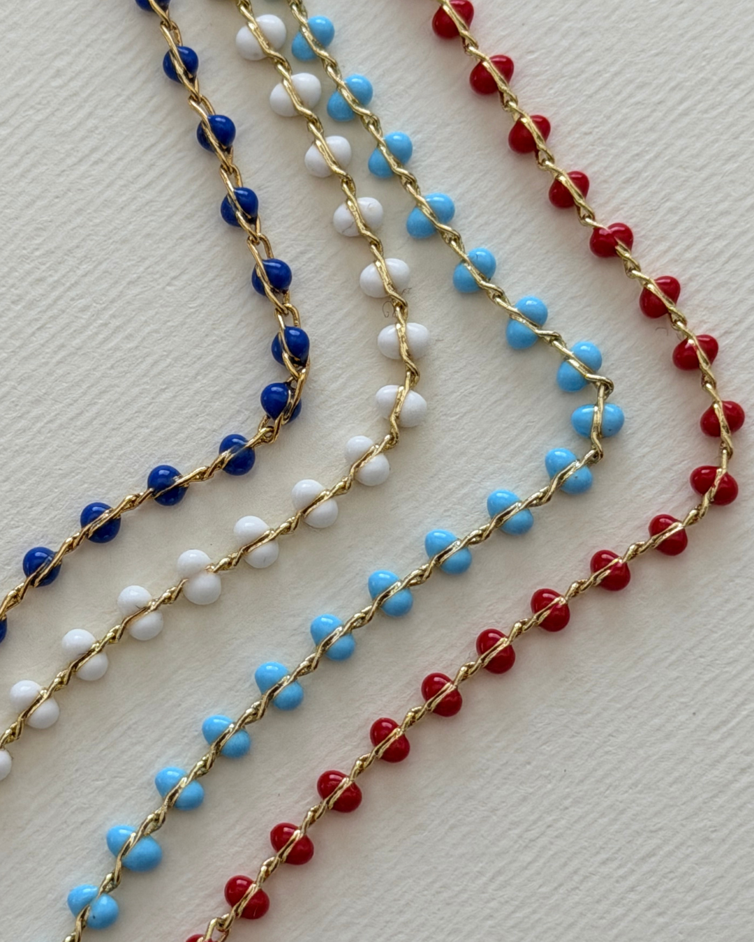 Enamel Ball Strand Necklace