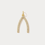Pavé Wishbone Charm