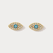 Classic Pave Evil Eye Studs