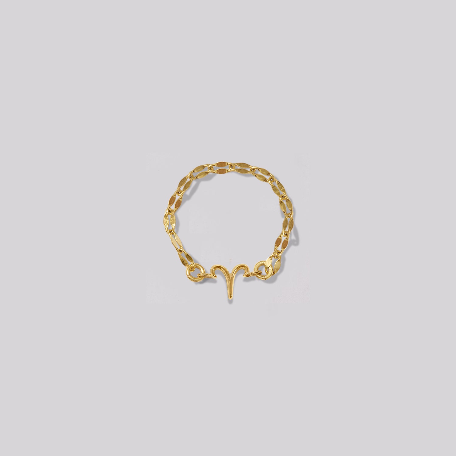 Zodiac Mirror Chain Ring