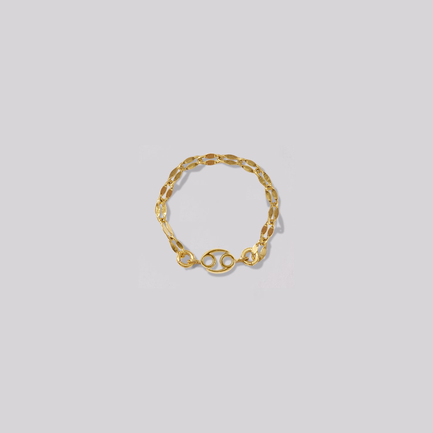 Zodiac Mirror Chain Ring