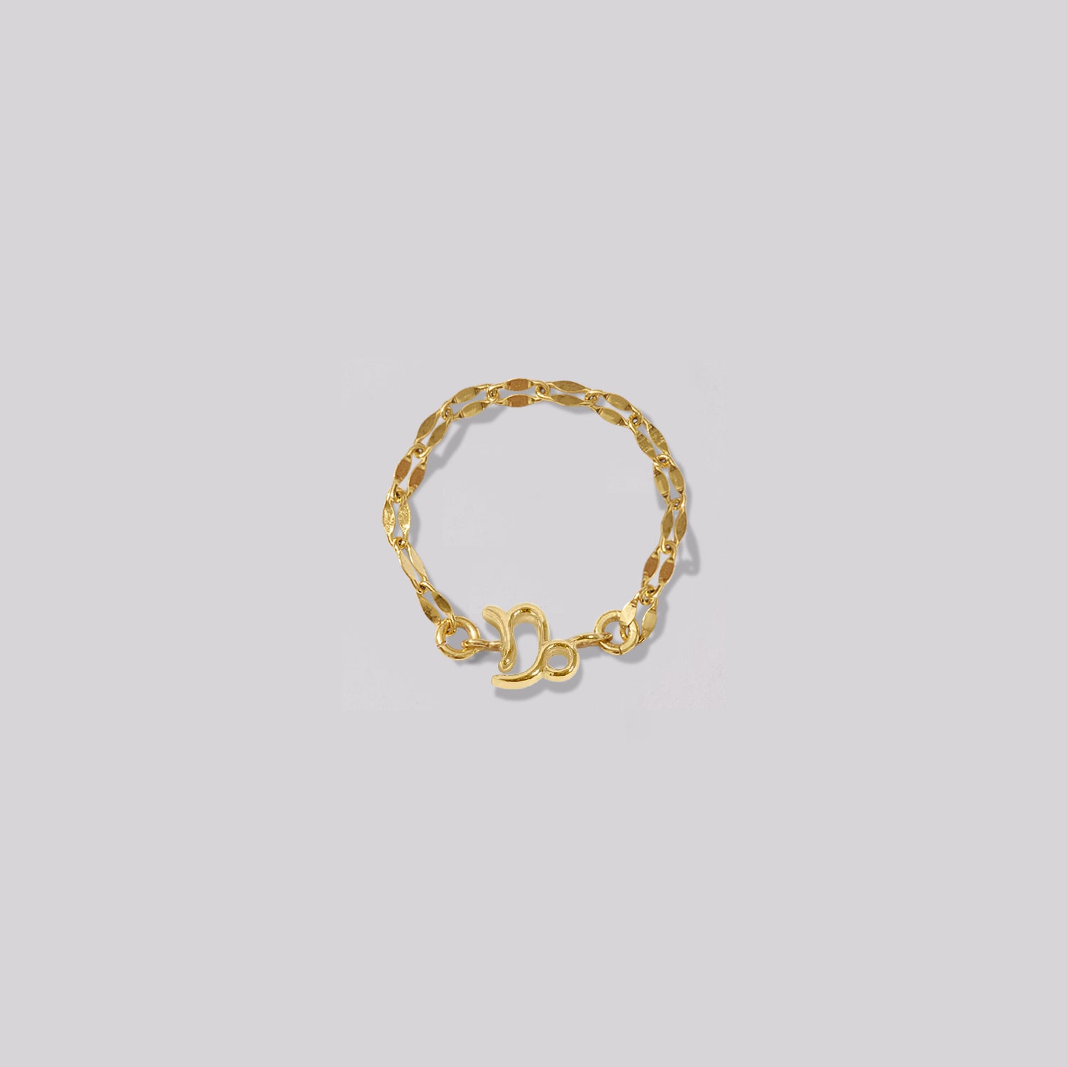 Zodiac Mirror Chain Ring