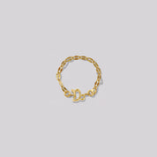 Zodiac Mirror Chain Ring
