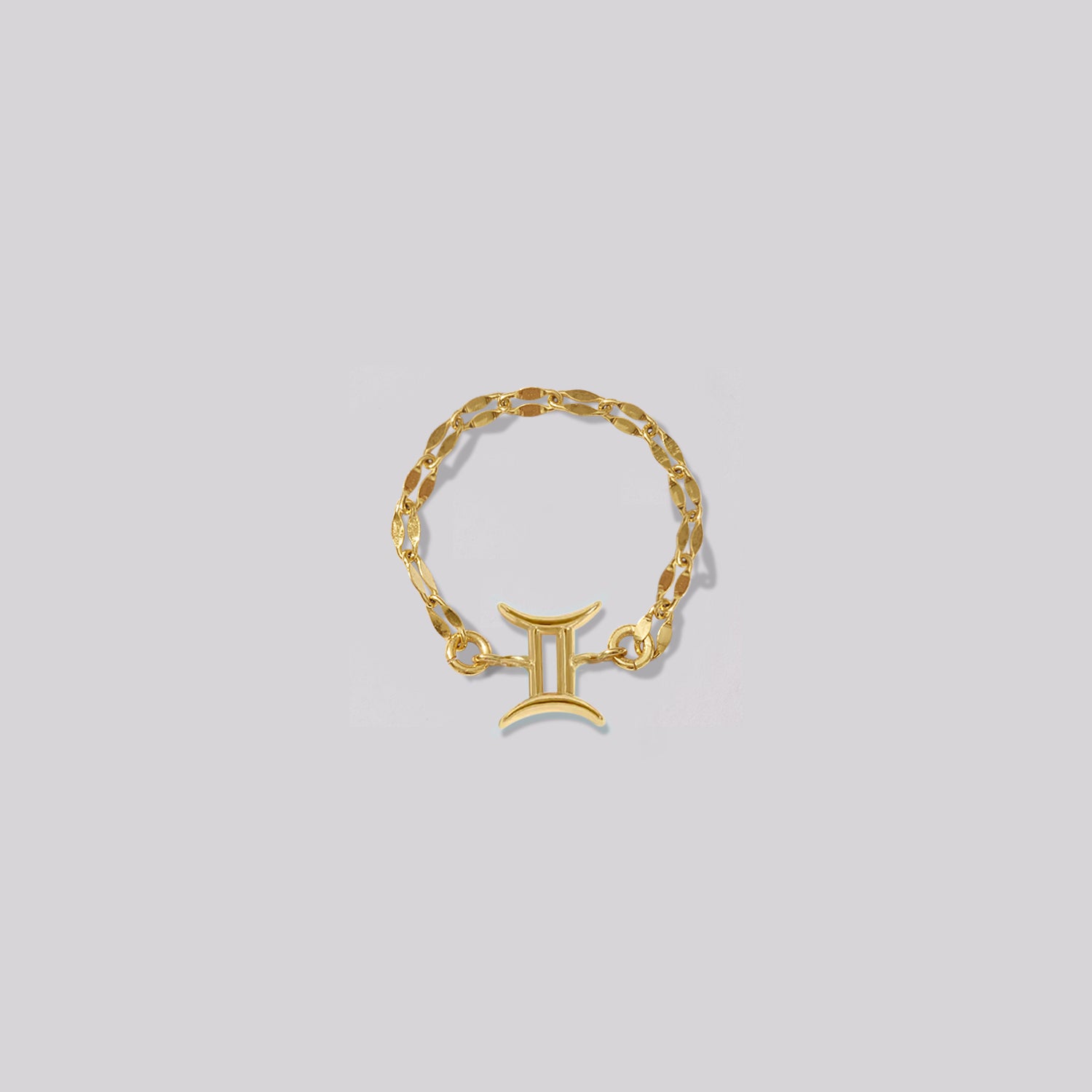 Zodiac Mirror Chain Ring