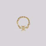 Zodiac Mirror Chain Ring
