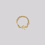 Zodiac Mirror Chain Ring