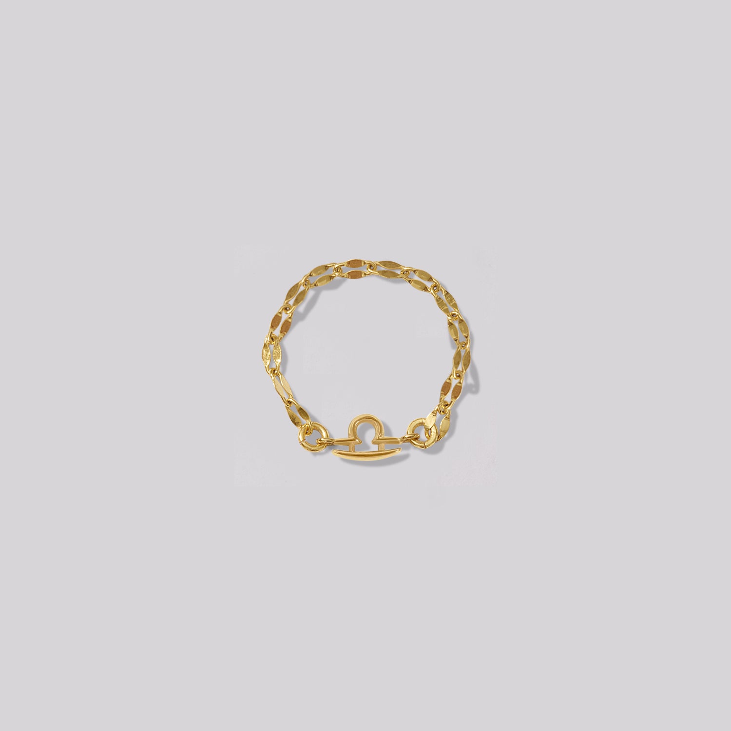 Zodiac Mirror Chain Ring