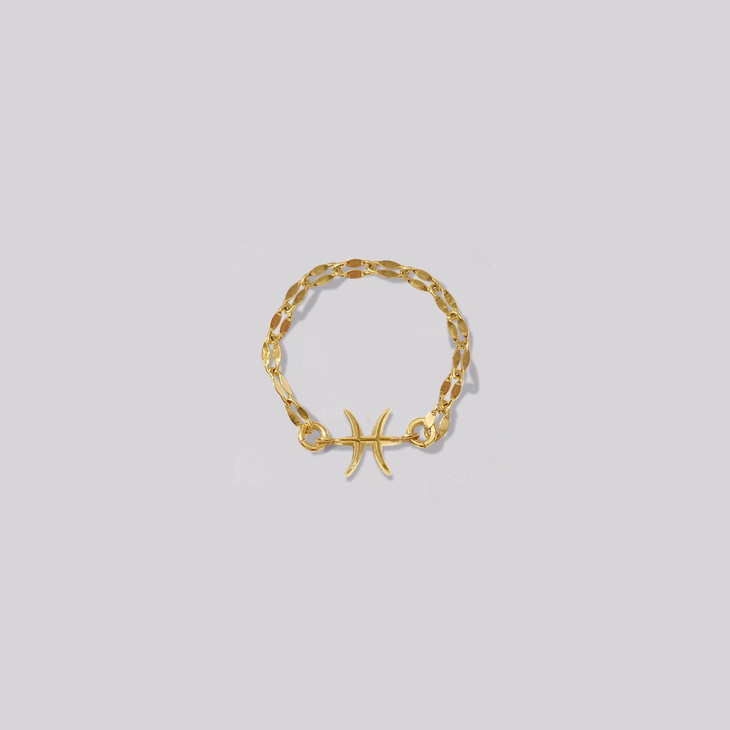 Zodiac Mirror Chain Ring