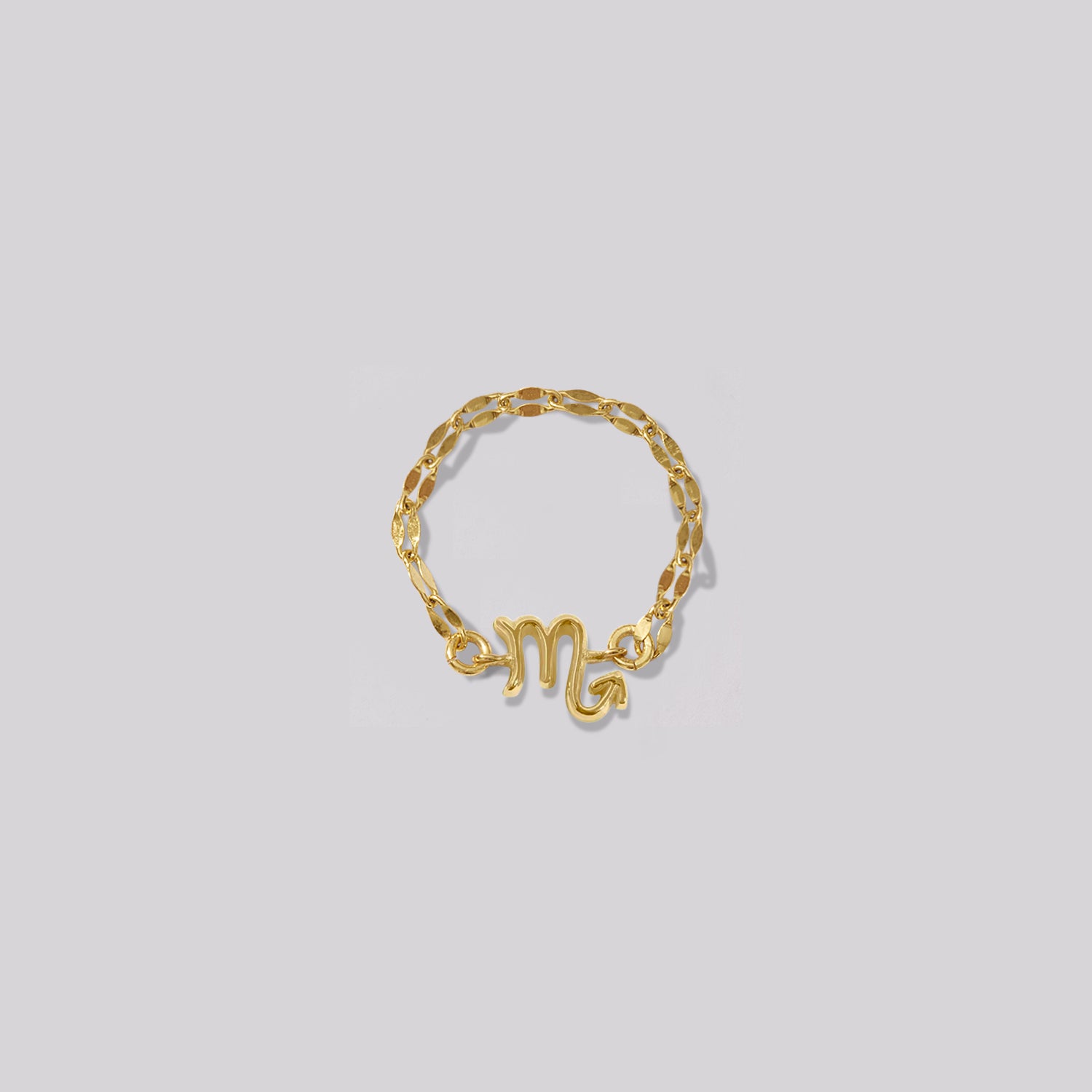 Zodiac Mirror Chain Ring