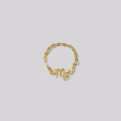 Zodiac Mirror Chain Ring